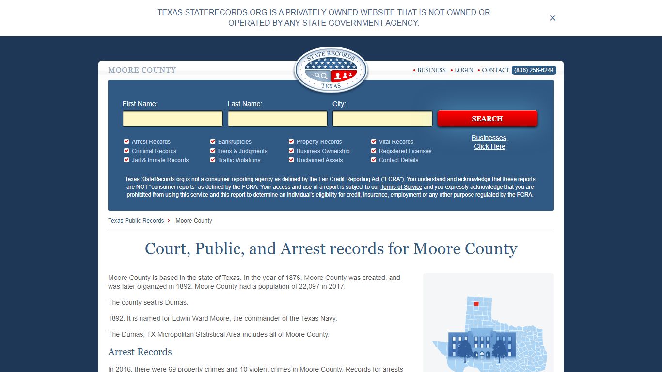 Court, Public, and Arrest records for Moore County